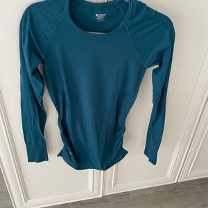 Athleta Speedlight Long Sleeve Top S Turquoise